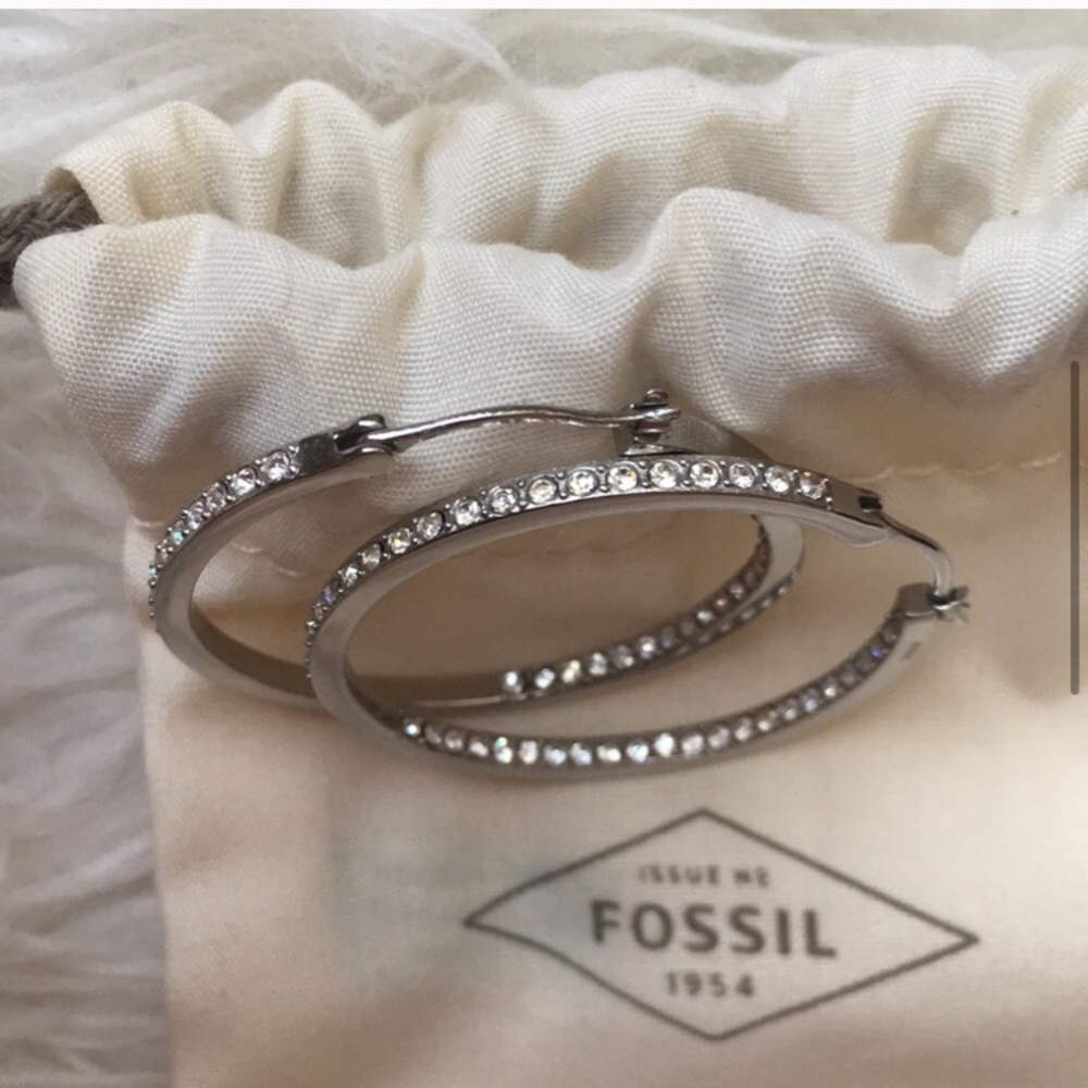 Fossil diamond hoops
